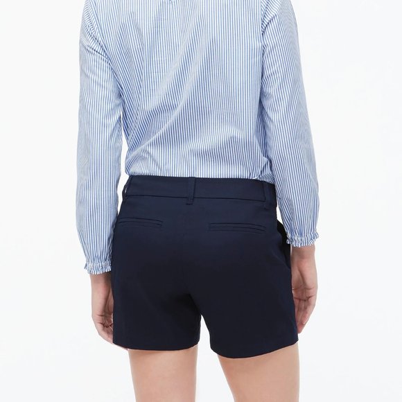 JCrew 5" Classic Chino Shorts - Navy Blue - Size 6 - Picture 2 of 6